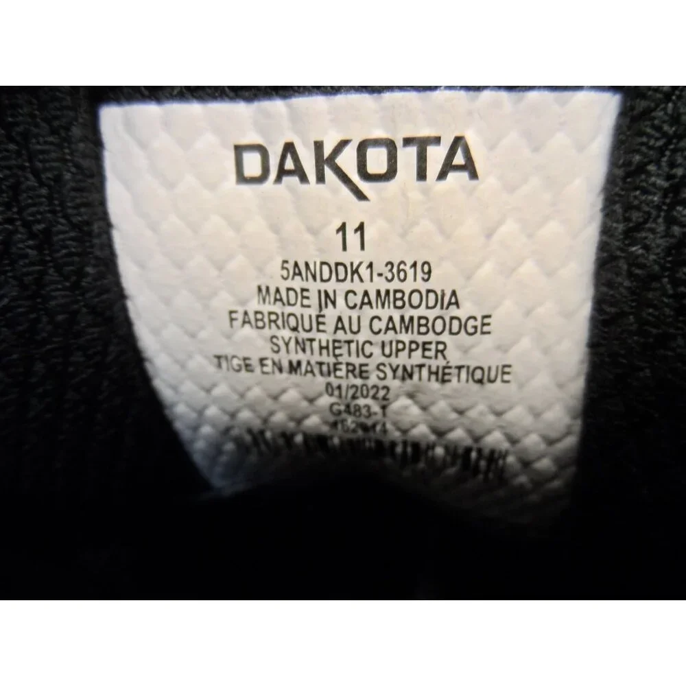 DAKOTA Mens Aluminum Toe Comp Plate 3619 Quad Comfort Work Shoe Black/Yellow 11M - Picture 8 of 8
